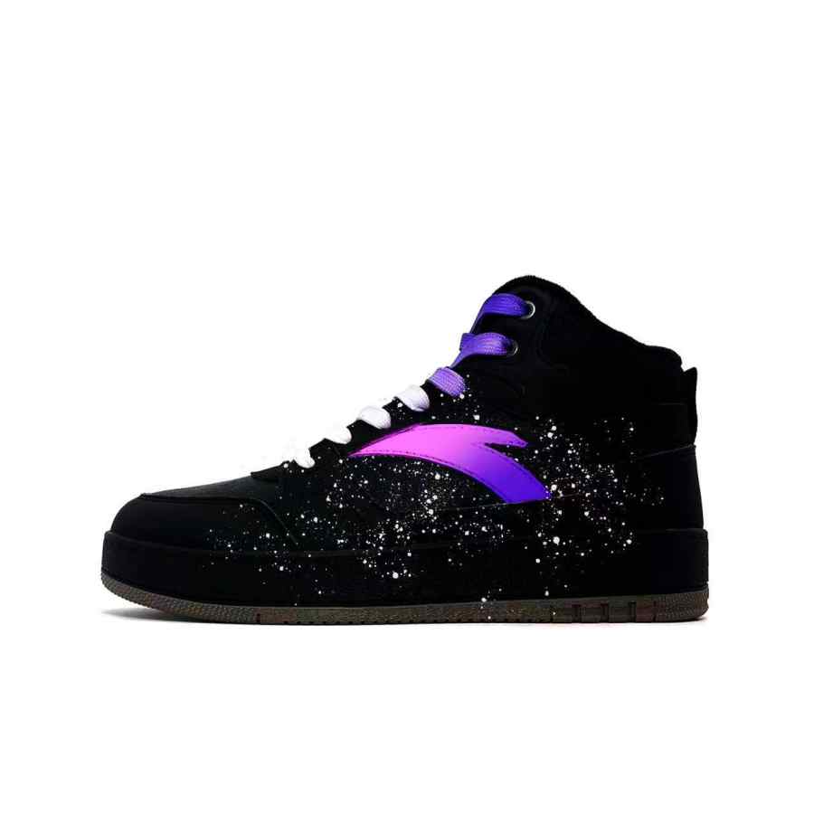 Anta Original 2 Fleece Lined, Individual, Trendy, Classic Starry Sky Fantasy Thermal Abrasion Resistant High top