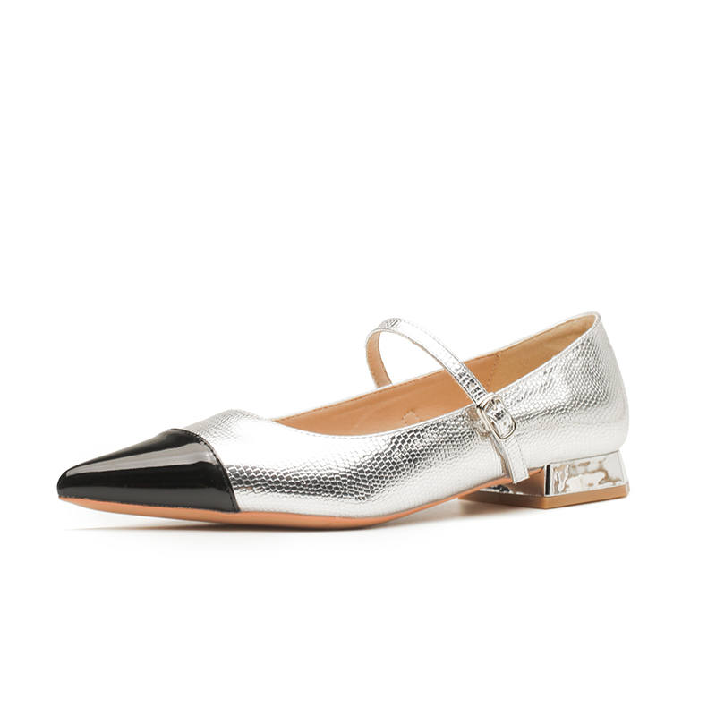 TATAYA Patent Leather Chunky Heel Mary Jane Shoes Women's