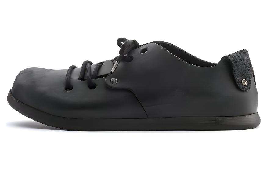 Birkenstock Leather Low top Casual Shoes Unisex Black Narrow