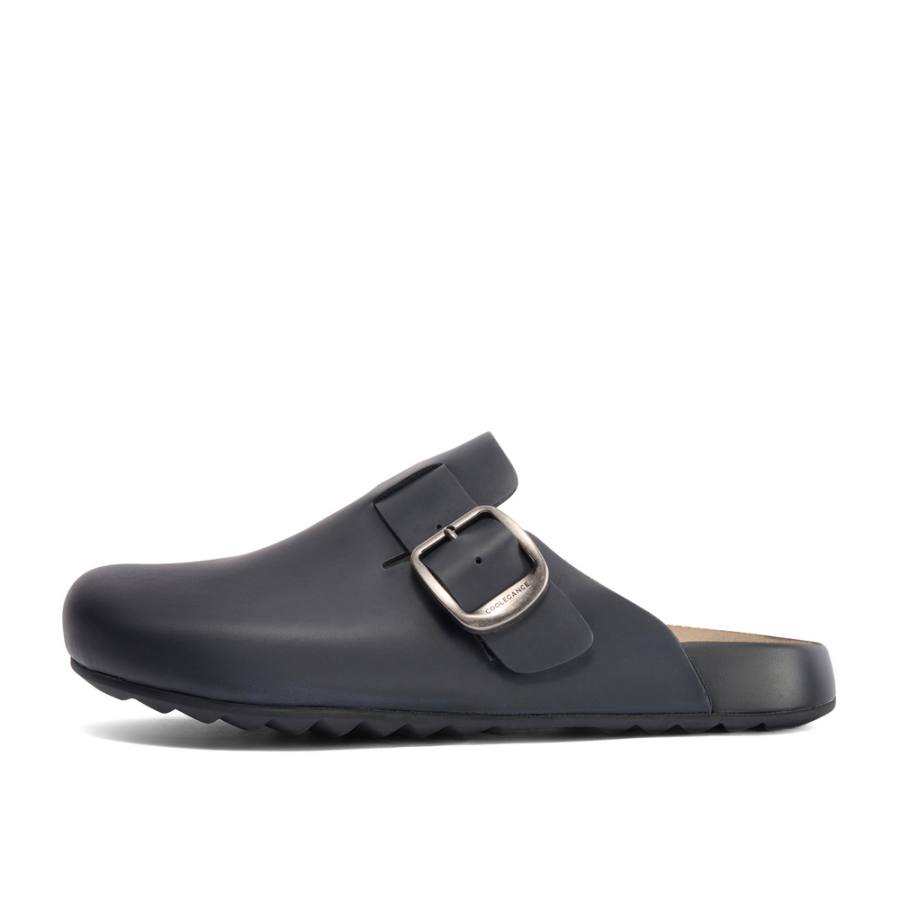 BELLE BELLE Closed Toe Slippers Men's Black Brown