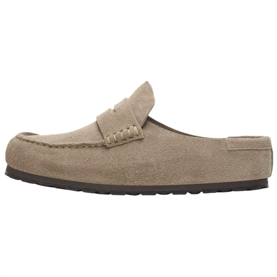 Birkenstock Naples Rubber Sole No Special Function Closed Toe Slippers Unisex Taupe Narrow