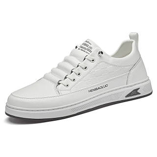 HENIBAOLUO Cow Leather Breathable Low top Skateboard Shoes Men's