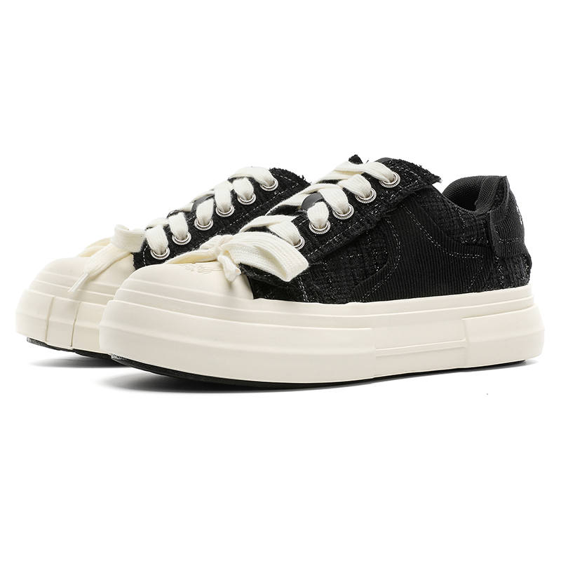 V05 V05 Microfiber Leather Low top Skateboard Shoes Unisex Black