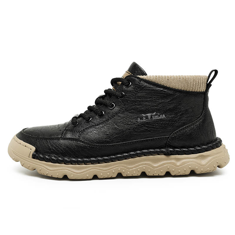 G.N.SHIJIA Synthetic Leather Coverage Lightweight Coverage Mid top Casual Shoes Men's