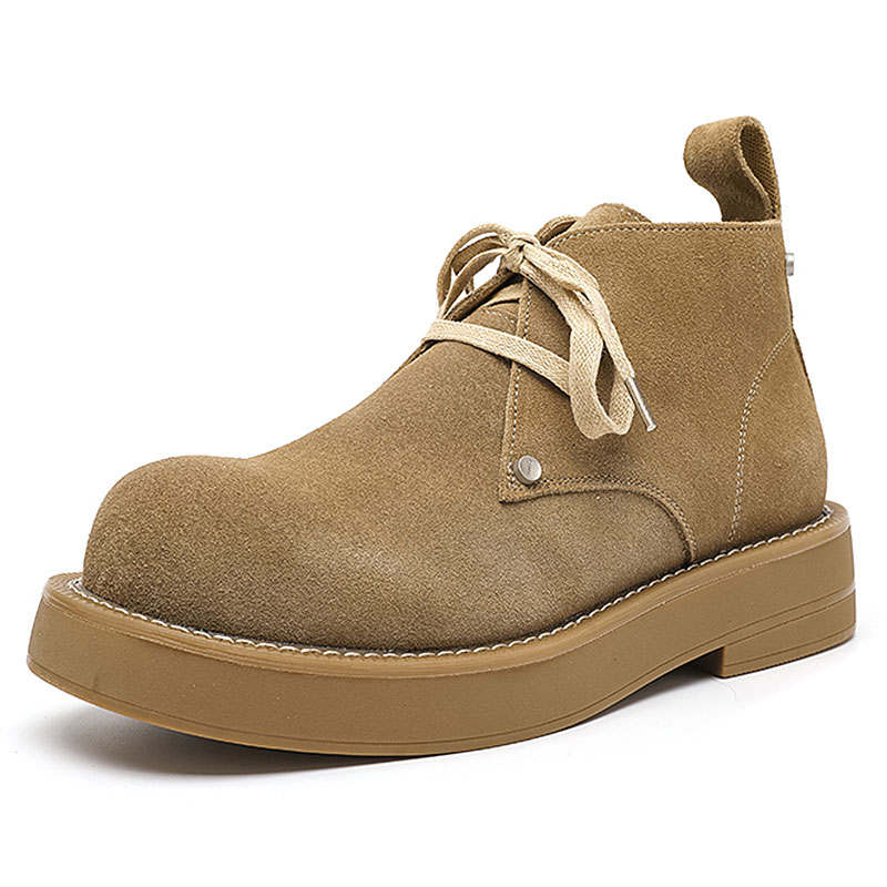 KAQIAODI Ankle Boots Men's Camel