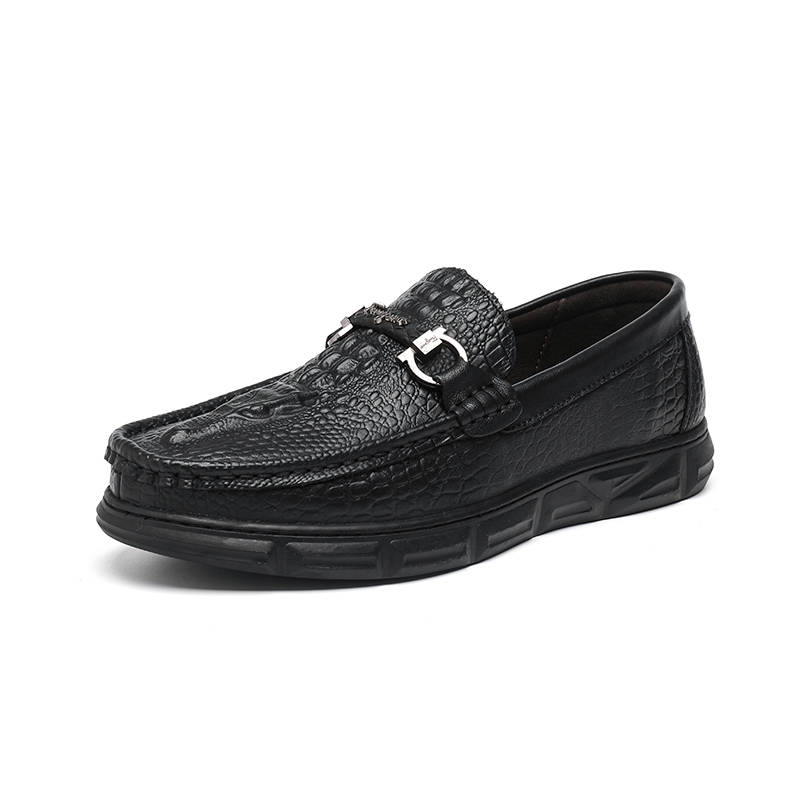 GONGNIULEITING Comfortable And Trendy Loafers Men's Black