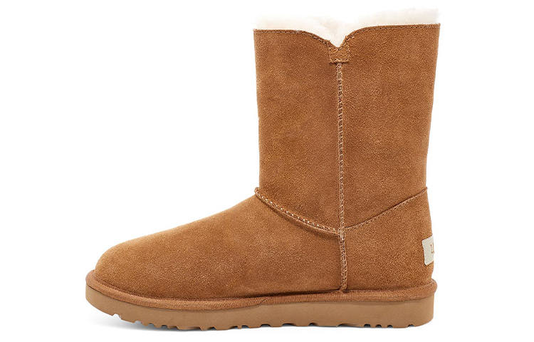 UGG UGG Bailey Button UGG Charm Metallic Alphabet Version Fleece Lined Brown Women's
