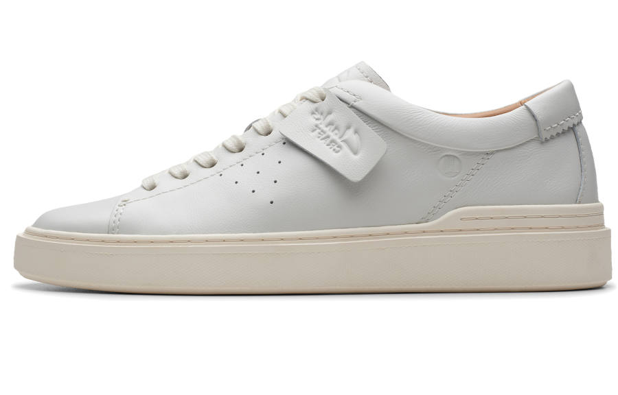 Clarks Art Motion Collection Cow Leather Skateboard Shoes Men's White