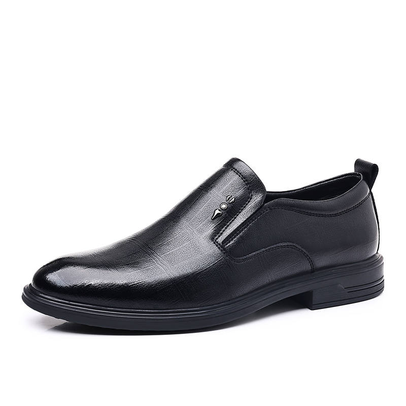 PINYI PINYI Cow Split Leather Casual Shoes Men's Black