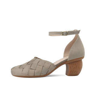 OCCAMAN Cow Leather Chunky Heel High Heels 4.7CM Women's