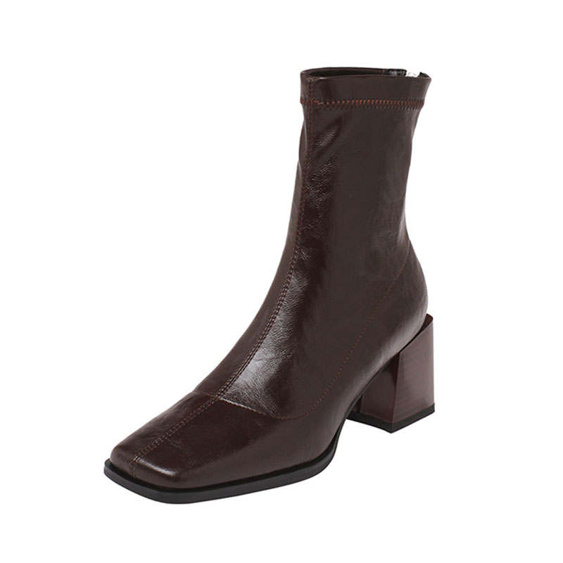Echo&yolo Ankle Boots Women's Black/Ecru/Brown