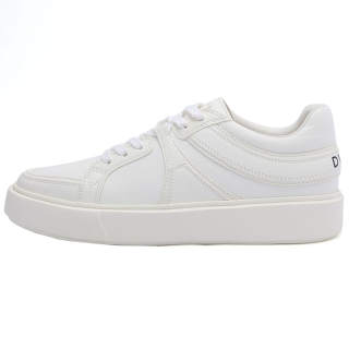 DAVID NAMAN Cow Leather Low top Skateboard Shoes Men's White