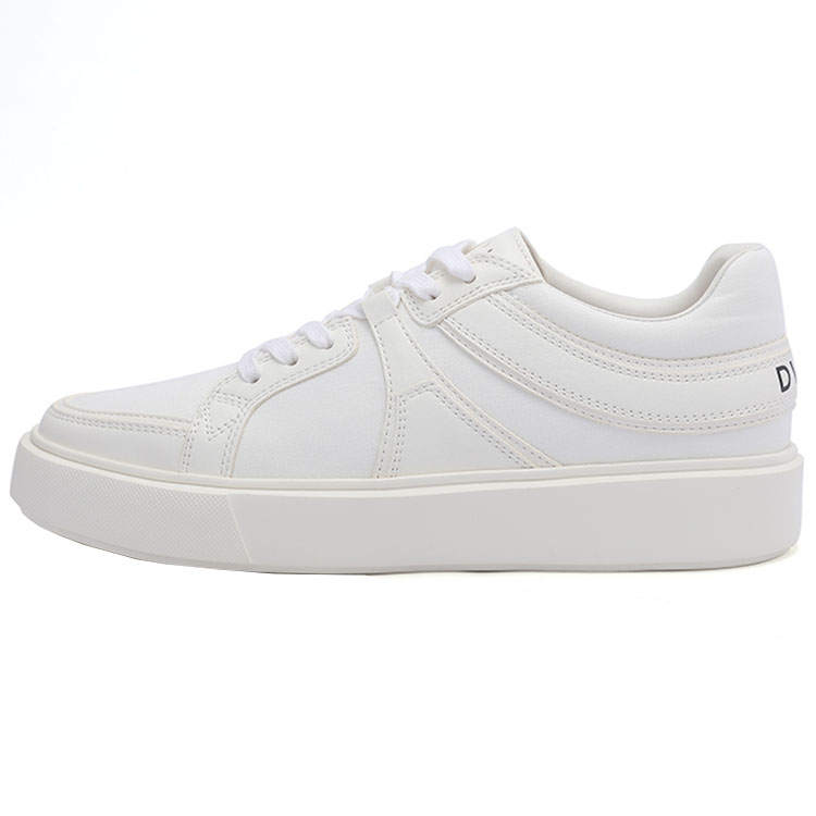 DAVID NAMAN Cow Leather Low top Skateboard Shoes Men's White