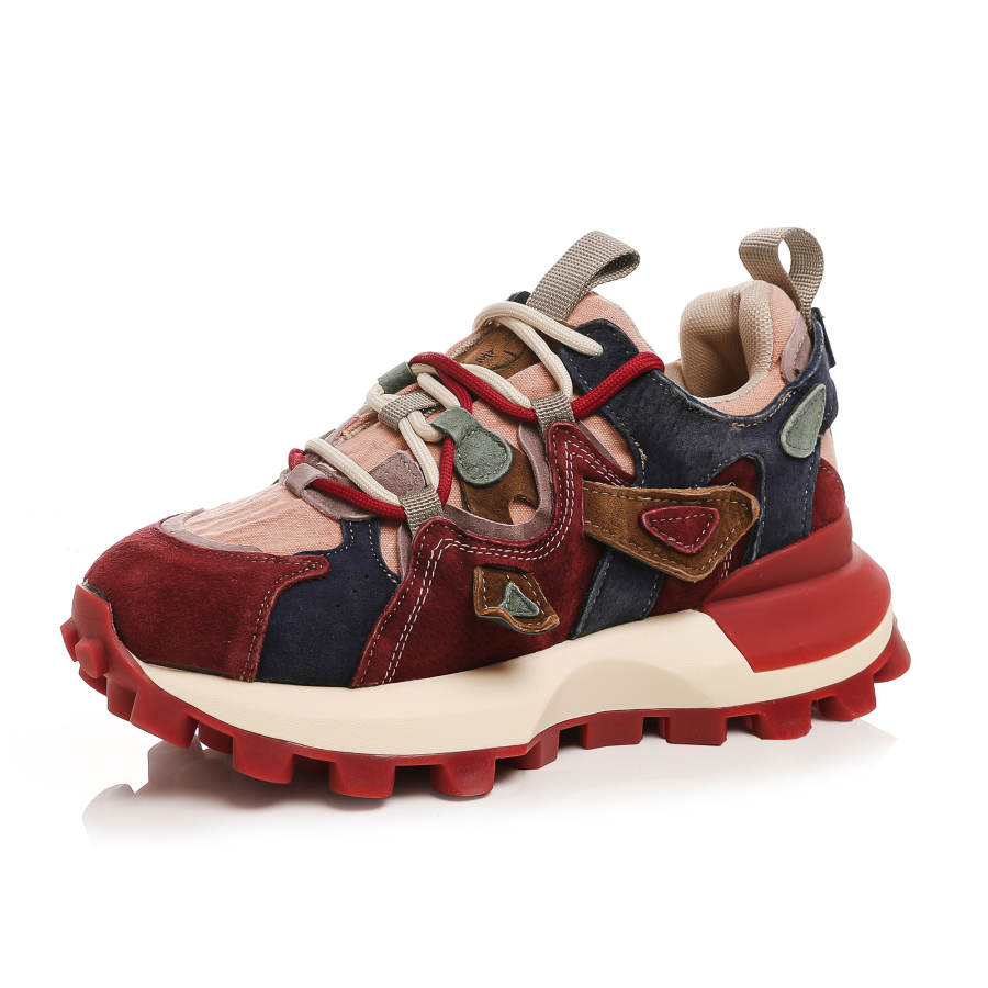 XI NUO WANG Cow Suede Cushioning Slip Resistant Low top Casual Shoes Women's