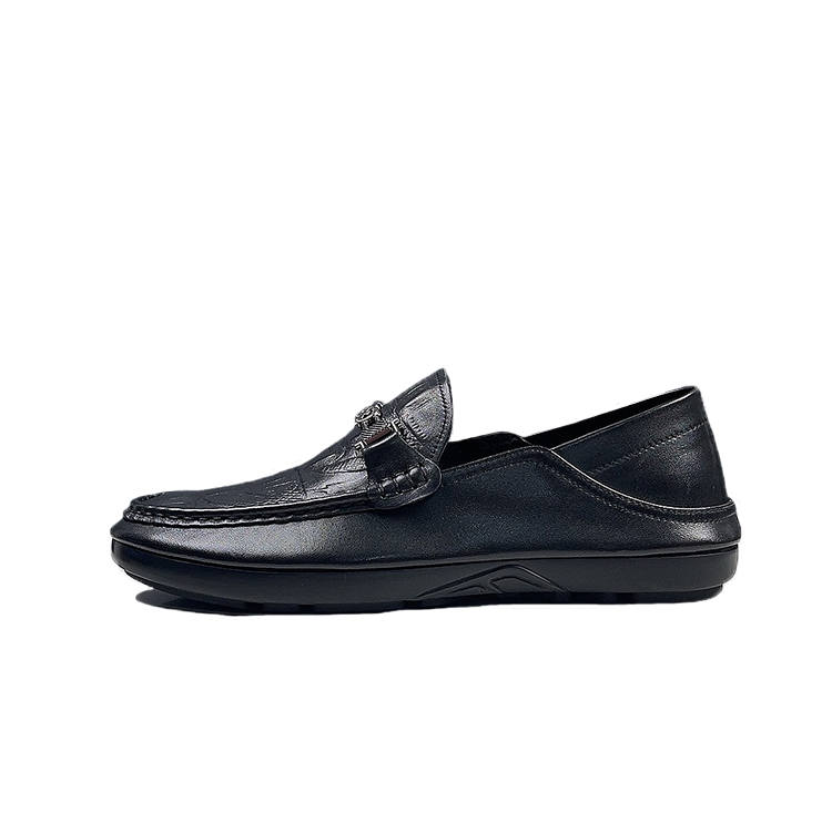 XIAOTOULANG Cow Split Leather Casual Shoes Men's Black