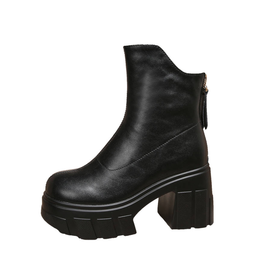 Forest Princess Forest Princess Cow Split Leather Ankle Boots Women's Black