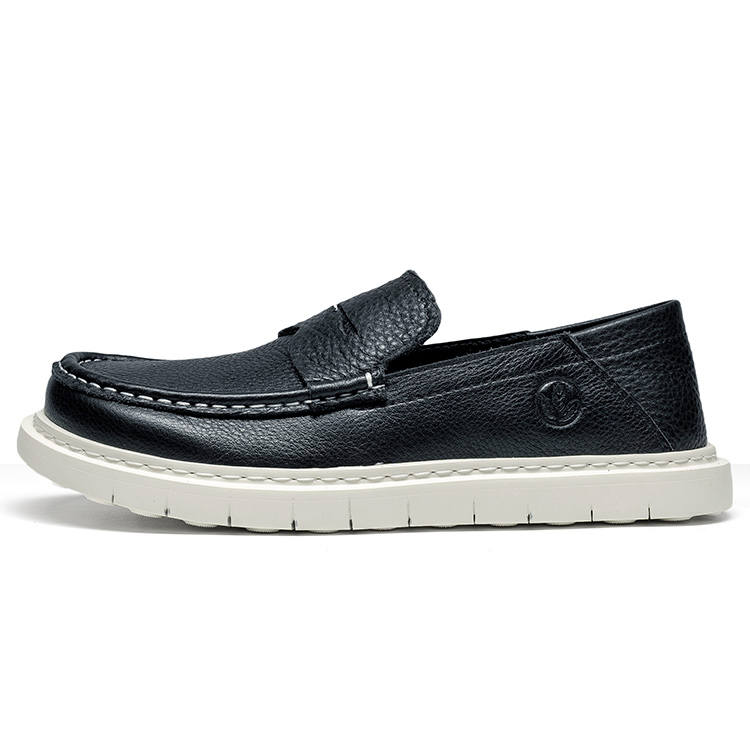 LEAVELAND Cow Leather Casual Shoes Men's Blue