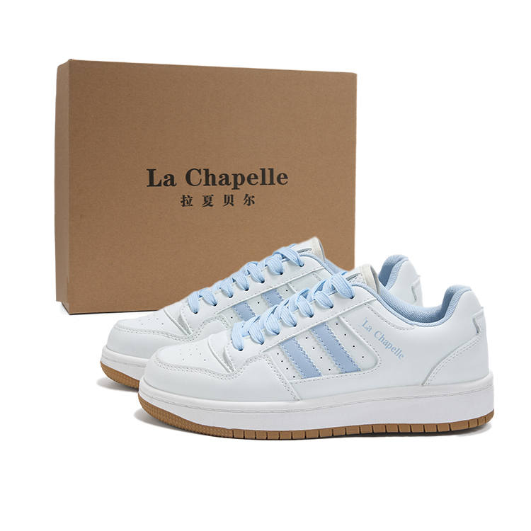 La Chapelle Low top Skateboard Shoes Women's Beige Blue
