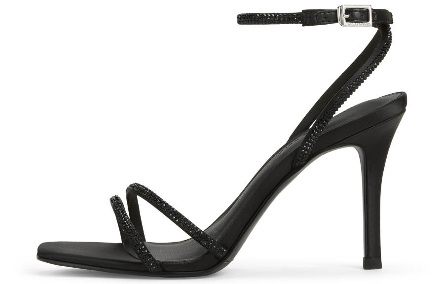 CHARLES&KEITH Small Ck PU, Textile One Strap High Heel Sandals 9.2cm Women's