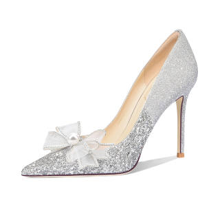 Holy Rose Commemoration High Heels Women's Silver