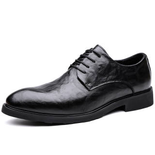 Poitulas Microfiber Leather Dress Shoes Men's Black