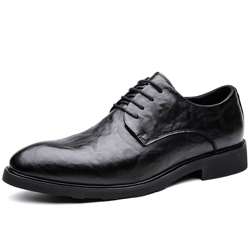 Poitulas Microfiber Leather Dress Shoes Men's Black