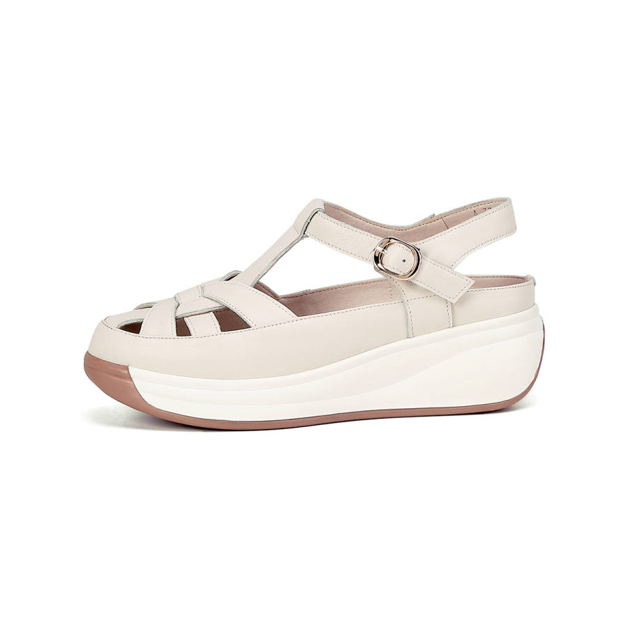 PIERCE GENTRY Cow Leather Roman Sandals Women's