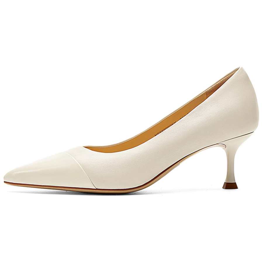 NINE WEST Sheepskin Slim Heel High Heels 6CM Women's