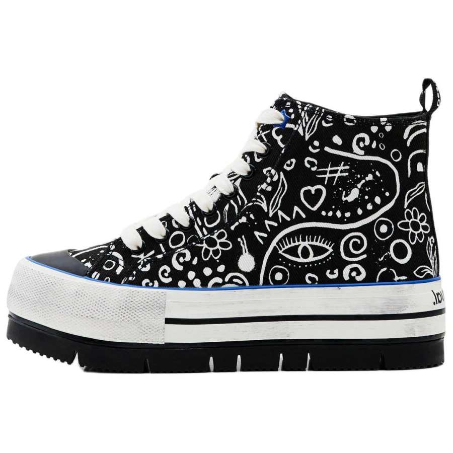 Desigual High top Skateboard Shoes Women's Black