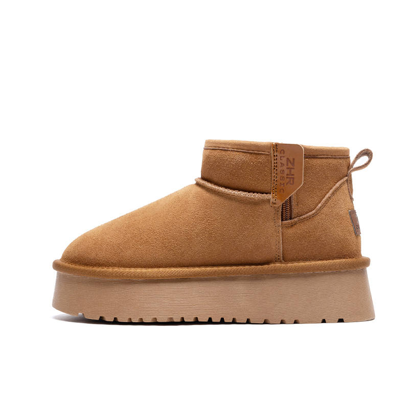 ZHR Snow Boots Women's Camel, Black