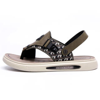 SHENGDAQISHI Microfiber Leather Beach Sandals Men's Green