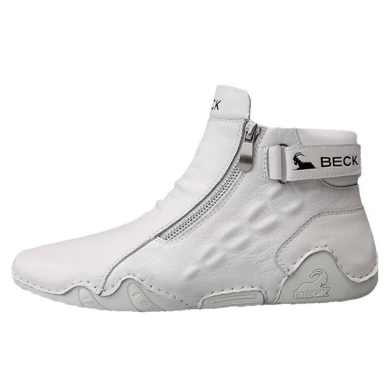 BECK Top Grain Cow Leather Slip Resistant Abrasion Resistant High top Casual Shoes Men's