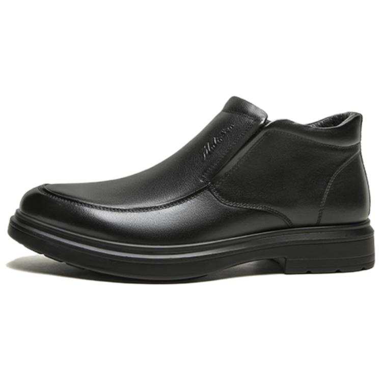 Mulinsen Top Grain Cow Leather Men's Casual Shoes Men's Black