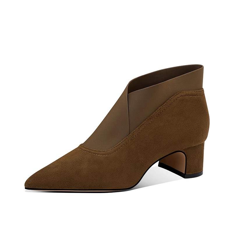 JESSICA SOPHIA Sheepskin Ankle Boots 4.5cm Women's