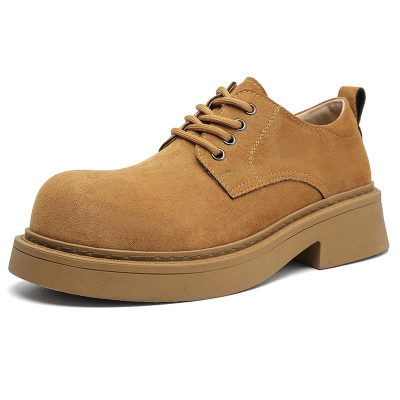 V05 Abrasion Resistant Height Increasing Low top Casual Shoes Unisex Yellow