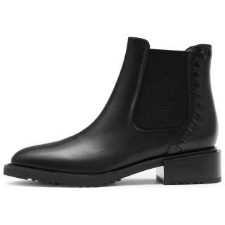 Joypeace Rock Sweetheart Cow Leather Short Chelsea Boots Women's