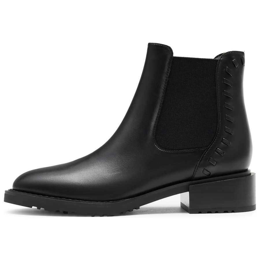 Joypeace Rock Sweetheart Cow Leather Short Chelsea Boots Women's