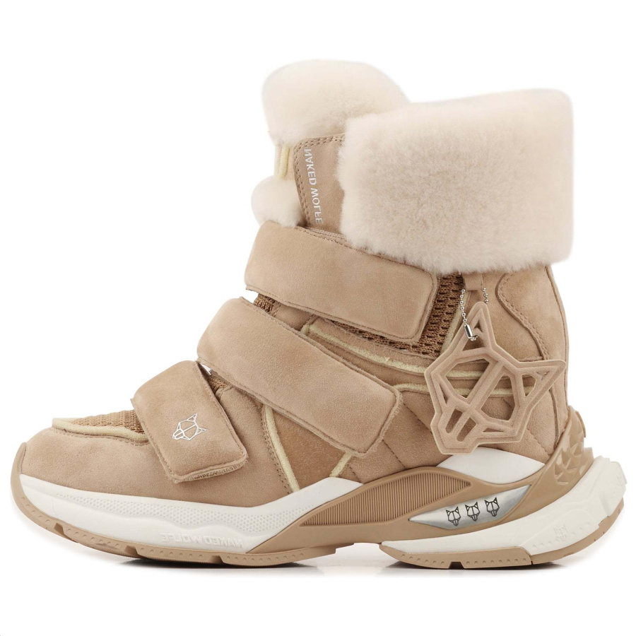 Naked Wolfe Summit Slip Resistant Abrasion Resistant High top Casual Shoes Women's Beige