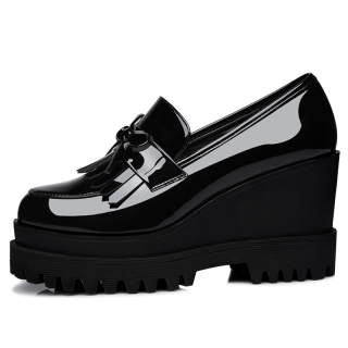 GUQITIANLUN Pu Wedge Heel High Heels Women's