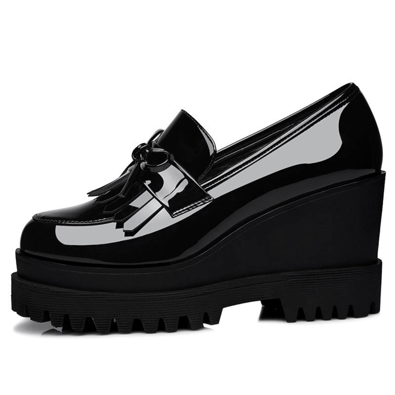 GUQITIANLUN Pu Wedge Heel High Heels Women's