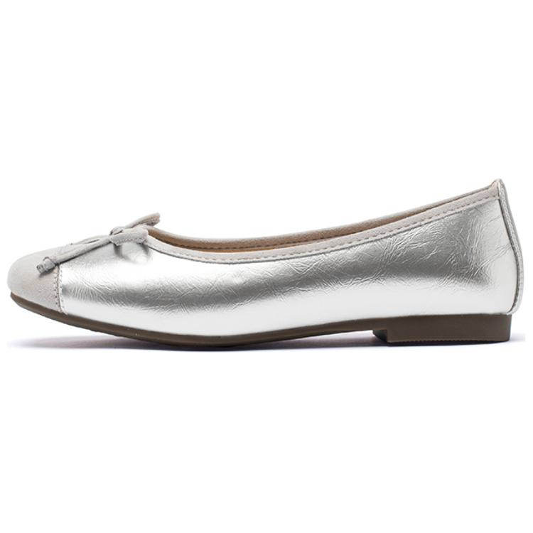 AGSDON Fabric Women's Casual Shoes 1.5cm Women's Silver AG182