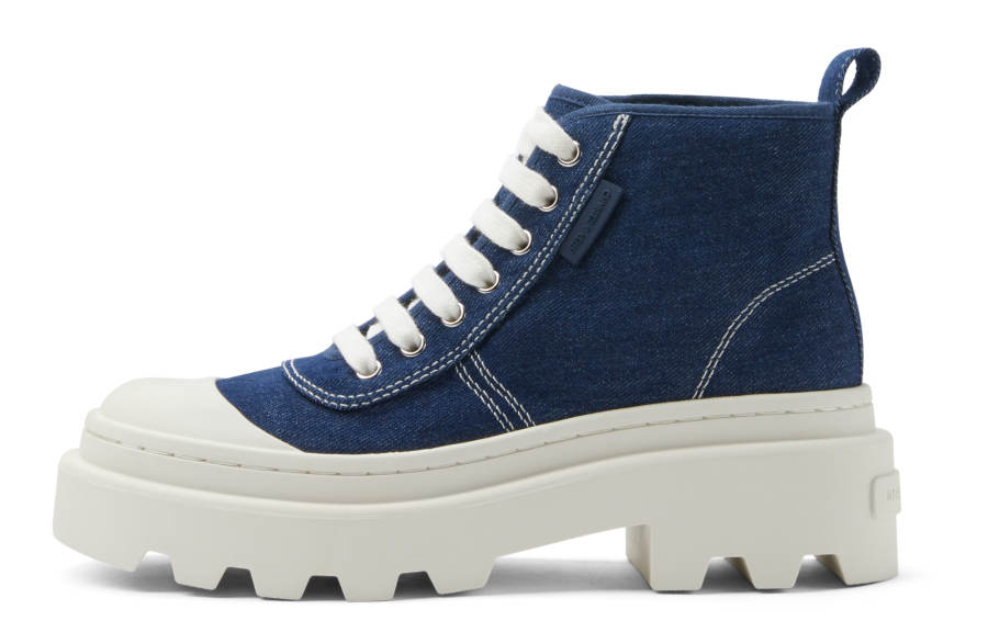 CHARLES&KEITH CHARLES&KEITH Canvas Short Combat Boots 5.5cm Women's