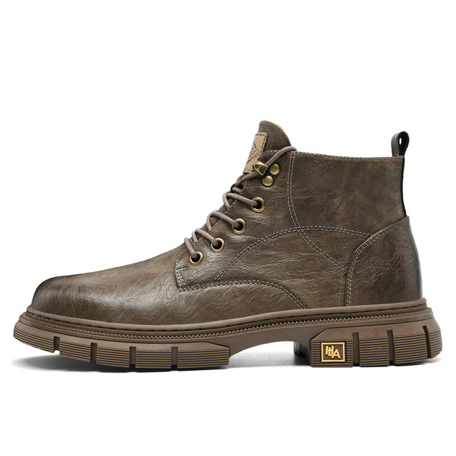 HLA HLA Microfiber Leather 10cm Combat Boots Men's