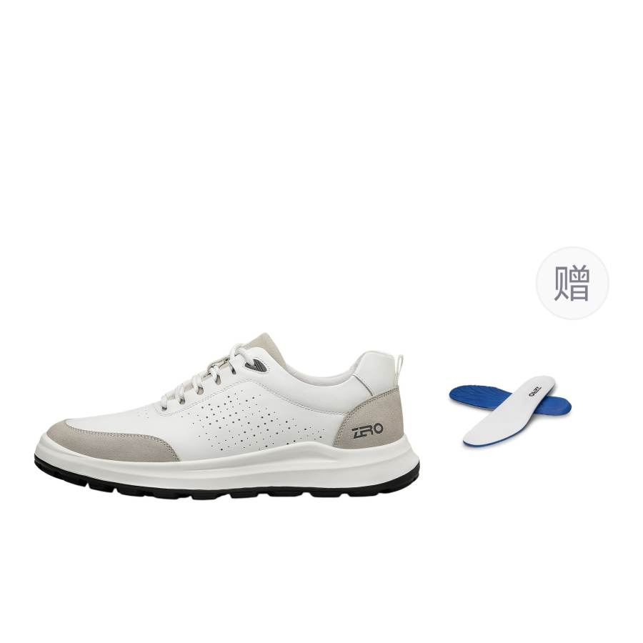 ZRO Casual Shoes Men's Low Top White Blue/White Gray