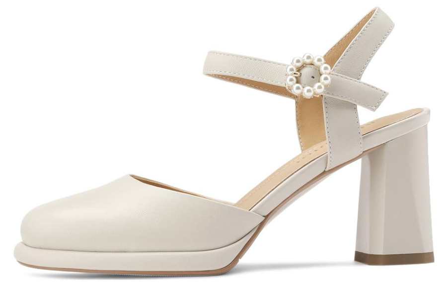 BOERDIQI Sheepskin Chunky Heel High Heels 8.5cm Women's