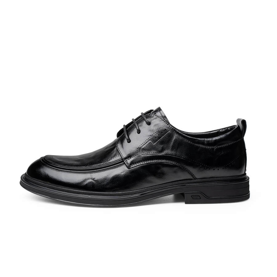 FED Casual Leather Shoes Men's Low Top Black