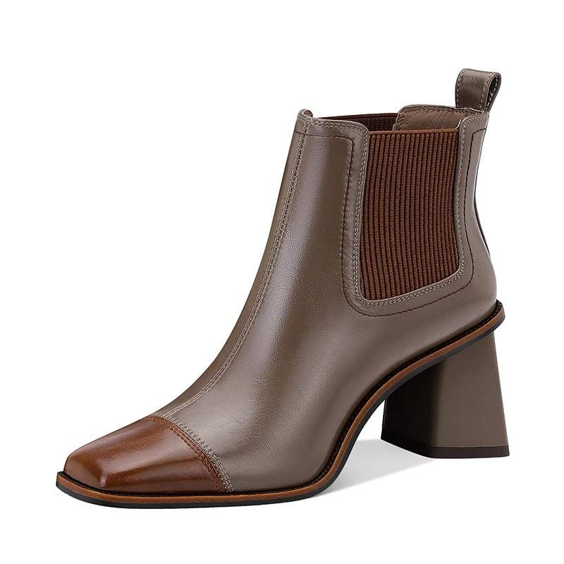 JESSICA SOPHIA Top Grain Cow Leather, Cow Leather Ankle Boots 6.5cm Women's