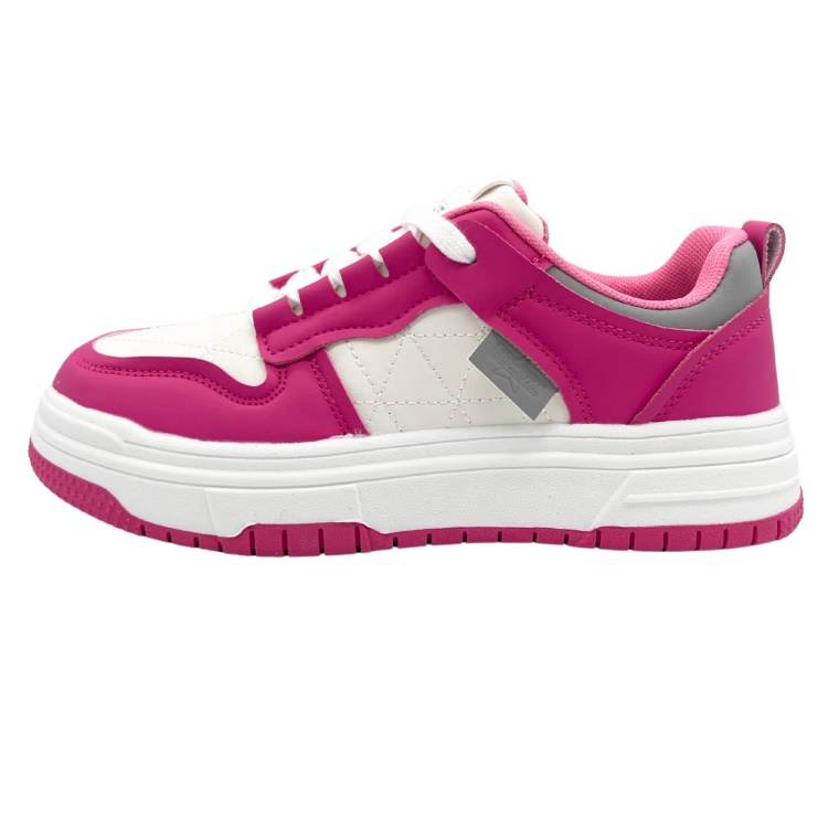 QIANJIN Synthetic Leather Low top Skateboard Shoes Women's Rose Red