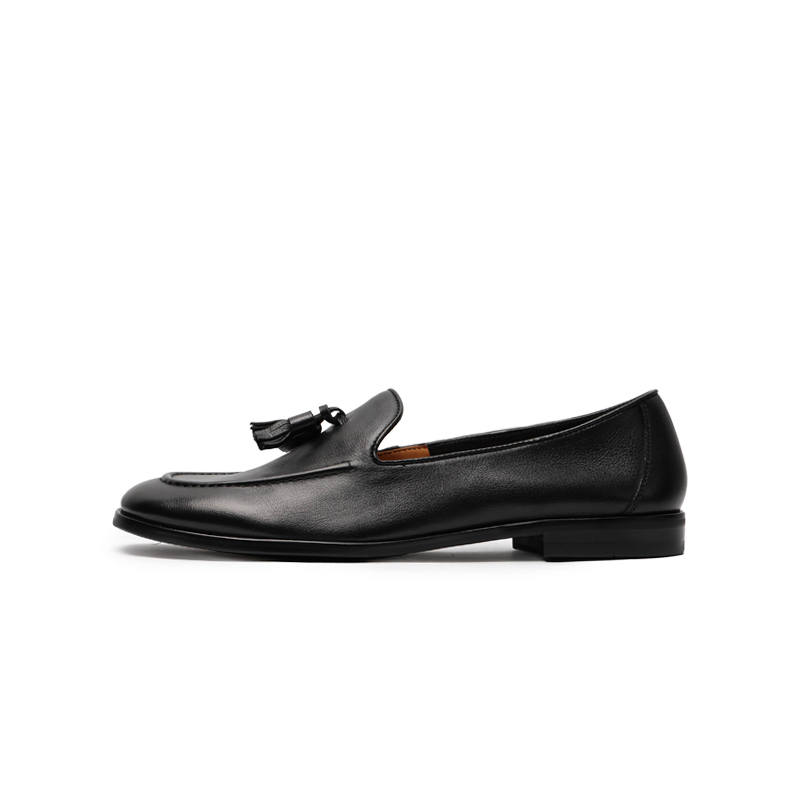 Viplander Top Grain Cow Leather Loafers Men's Black