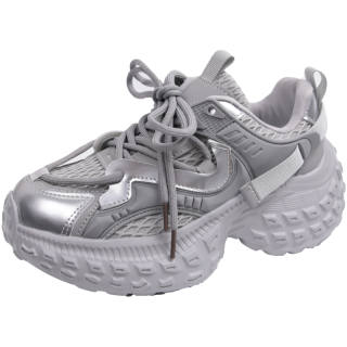ANNAI Fabric Slip Resistant Abrasion Resistant Slip Resistant Abrasion Resistant Low top Chunky Sneakers Women's